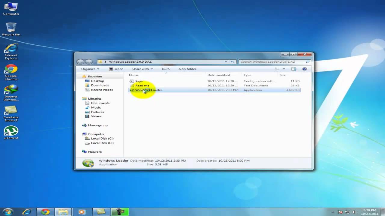 كيفية تثبيت Windows 7 Loader